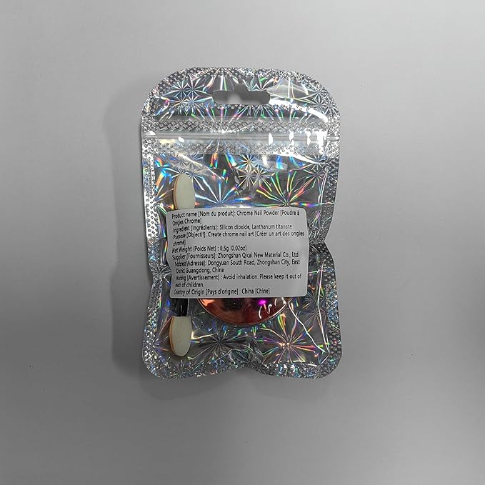 Allstarry White Chrome Nail Powder, Iridescent Pearl Powder Rainbow Pigment Transparent Pearlescent Effect Neon Aurora Glitter Dust for Gel Polish Nail Art Decoration, Resin Craft