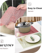 Leetaltree Gradient Pink Woven Placemats Set of 4 - Image 5