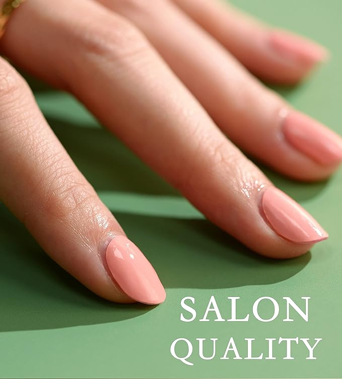 Nail Polish Strips Long Lasting, 20Pcs Wraps, Easy Apply& Remove Salon Quality Gel Nail Stickers (Passed Rose Pink)