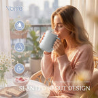 YOME 10oz Bow Grey Insulated Coffee Mug - Image 2