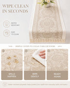 Table Runner, 13.8 x 72 Inch, Jacquard Woven - Image 6