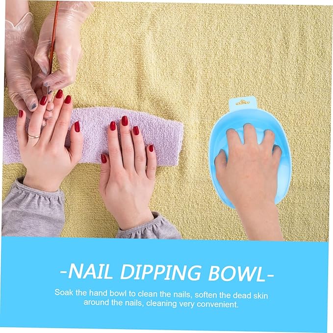 2pcs Nail Art Soak Bowls Manicure Tools for Nail Soaking and Polishing and Dead Skin Treatment