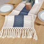Boho Table Runner for Home Decor 12x90 Blue Fall Rustic Decorations | 90 Inches - Image 4
