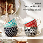 DOWAN 24 OZ Boho Mosaic Soup Mugs - Image 9