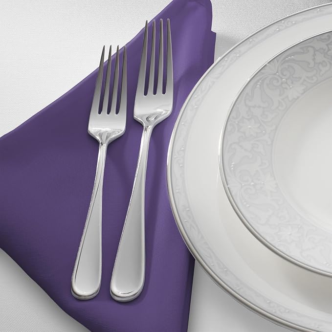 Lann's Linens Set of 12 Cloth Dinner Napkins, 20-inch Polyester Napkins - Image 2