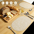 Placemats Set of 6, 11.8 x 17 Inch, Waterproof Wipeable Reversible PU Placemat - Image 6