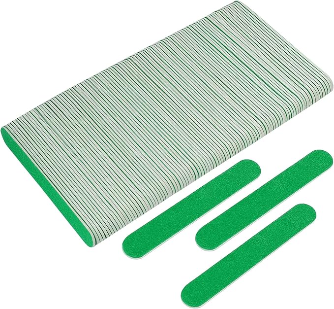Mini Nail Files Bulk (100 Pcs), Double Sided Emery Board Nail File for Nature Nails, Manicure Tool Set Disposable Colorful Nail File for Home Salon Use Travel Size Men Women Kids Wood Board