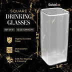 Kitchen Lux Square Drinking Glasses Set of 6 - Image 2
