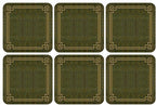 Pimpernel Shagreen Leather Coasters Set of 6 by Pimpernel