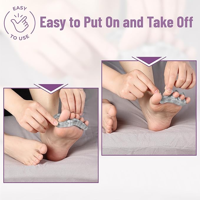 Dr. JK- ToePal Gel Toe Separator, 4 Pairs, Toe Spacers, Bunion Corrector, Christmas Gifts