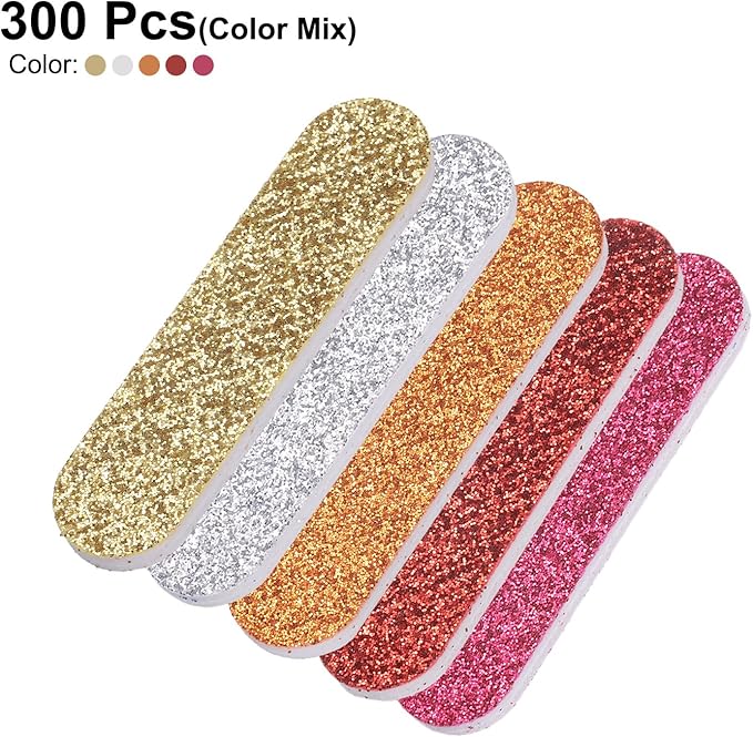 HARFINGTON 300pcs Nail Buffer Blocks 240 Grit Professional Nail Sanding Buffing File Block Manicure Tool for Acrylic Nail Shine Polishing Buffer, Mixing Color