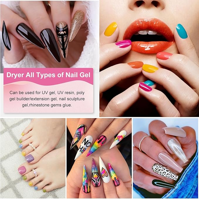 UV Light for Gel Nails,LKE 54W UV LED Nail Lamp with 18 Beads 3 Timer Setting Auto Sensor Nail Dryer Gel Polish Polygel Fast Curing Manicure Professional UV Nail Light Home Salon Nail Tools