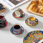 vancasso 2.5 Oz Stackable Espresso Cup Set of 4, Ceramic - Image 5