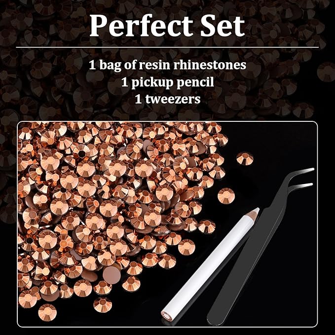 2000pcs 6mm Resin Rhinestones Bulk, Champagne Flatback Round Jelly Rhinestones Non Hotfix Crystal Gems Large Quantity Wholesale for DIY Crafts Clothes Face Makeup Manicure
