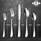 LIANYU 20 Piece Silverware Flatware Set, Stainless Steel Cutlery Set - Image 6