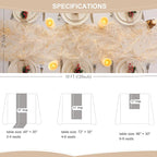 Snowkingdom 10 Pack 10ft Gold Table Runners, Sheer Chiffon Tulle Cheesecloth - Image 6