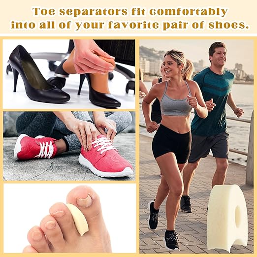 TrelaCo 30 Pcs Foam Toe Separators Spacers for Corn Relieves,1/4 Inch, Pain from Bunions, Blister and Hammer Toe Relief