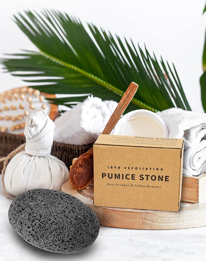 Maryton Natural Pumice Stone for Feet - Lava Foot Exfoliator Scrubber Pedicure Tools, Dead Skin Corn Callus Remover for Feet and Hands, 1 Count
