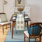 Designer French Linen Table Runner, Floral Pattern, Dining Table, Kitchen Decor - Image 6