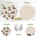 Berner Dogs Paw White Print Coasters - Image 4