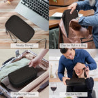 FYY Electronic Organizer, Travel Tech Pouch Bag, Coffee | Wrist Strap, - Image 7