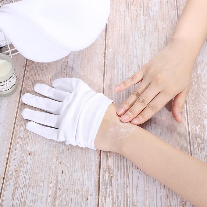 10 Pairs Archival Photo Gloves, White Small Work Gloves For Handling Art Working Photography Men & Womens Cloth Gloves Liners Bulk for Handling Jewelry, Film, Photo, Coin Metal Inspection