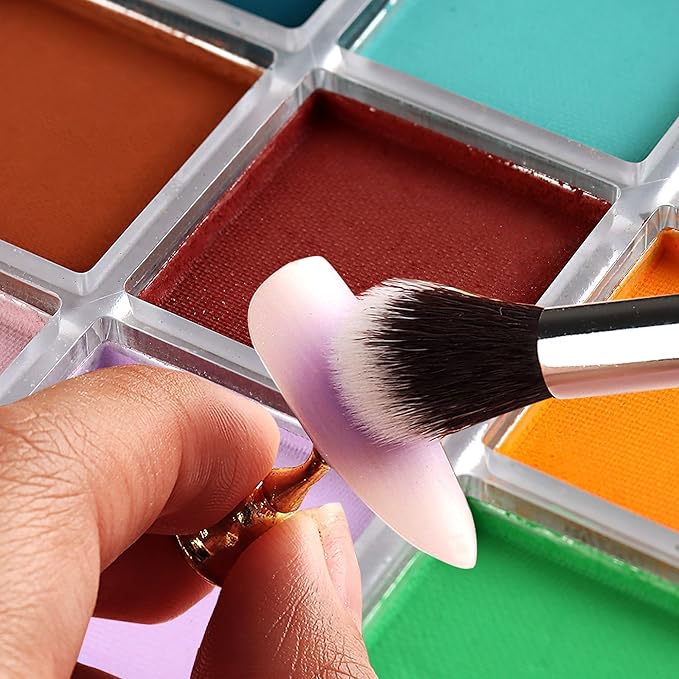 Nail Pigment Palette 9 Colors Gradient Ombre Nail Powder Set for DIY Manicure Beginners - Perfect Nail Design with Ultra Fine Powder - Includes 5 Sponge Sticks 1 Brush #07