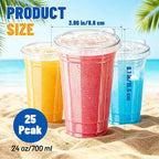 Qinsihwn 24 oz Clear Plastic Cups - Image 2