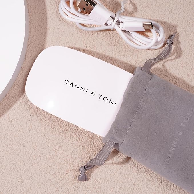 DANNI & TONI UV LED Gel Nail Lamp - Mini Travel Nail Dryer for Gel Polish and Stickers