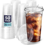 Fit Meal Prep 50 Pack 32 oz Clear Plastic Cups by FMPBRANDS