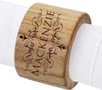 The Wedding Party Store Custom Personalized Wood Napkin Rings - Image 5