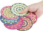 Restaurantware Round Paper Floral Coaster, 48 Pack - Image 8