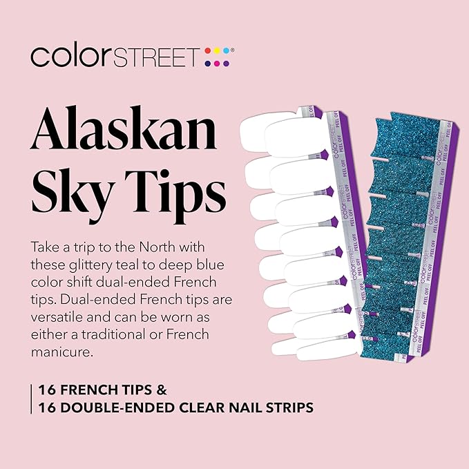 Color Street Alaskan Sky Tips Nail Strips
