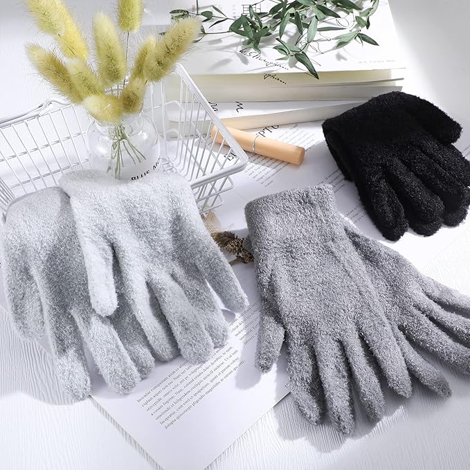 3 Pairs Moisturizing Aloe Gloves for Dry Hands Overnight Aloe Spa Infused Hydrating Cracked Hand Moisturizer Gloves for Women Men Chapped Skin(Vintage Color)