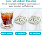 Coasters for Drinks, Kitchen Home Decor Housewarming Gift, Round 4 in - Image 3