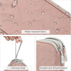FYY Electronic Organizer, Travel Tech Pouch, Cable Organizer Pink Quilted | - Image 4