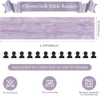 AGIRL 6 Pack Purple Cheesecloth Table Runner 10FT Boho Gauze Home Decor | - Image 3
