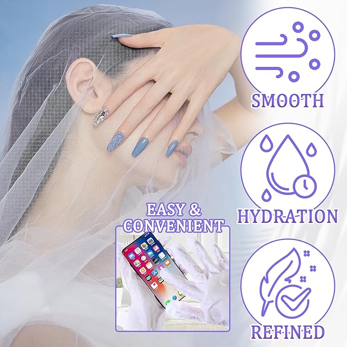 Hand Mask Moisturizing Gloves 6 Pack,Hydrating Hand Mask for Women,Soft Gloves for Dry Cracked Skin N