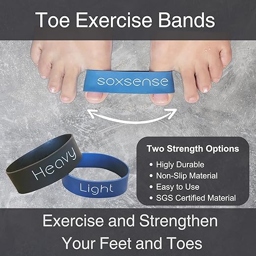 11 PCS Premium Set Bunion Corrector/Plantar Fasciitis Kit - Toe Exercise Bands and Separators for Women and Men