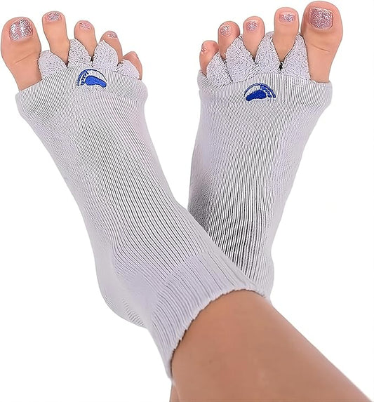 My Happy Feet Foot Alignment Socks with Toe Separators for Men or Women