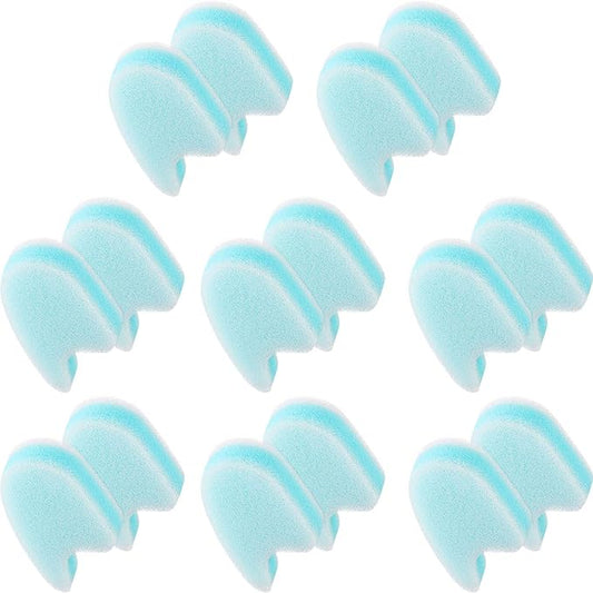 Mudder 16 Pieces Foam Toe Spacers for Feet Women 3 Layer Foam Toe Separators for Overlapping Women Men Relief Friction Hammer and Prevent Corns