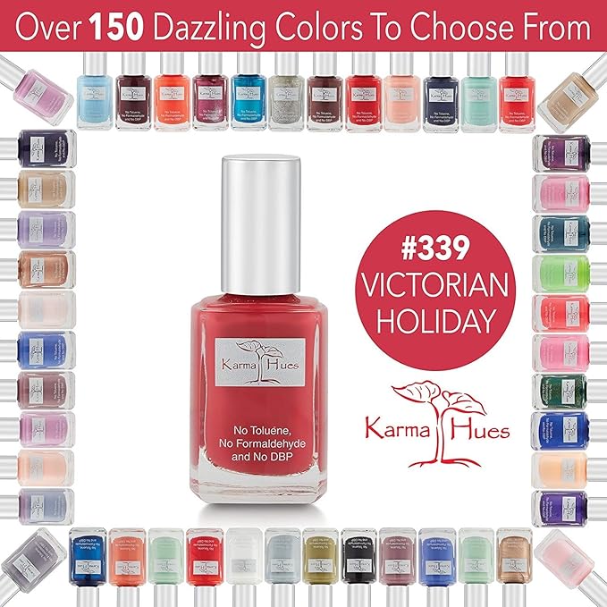 Karma Naturals Nail Polish – Non-Toxic, Vegan & Cruelty-Free (Victorian Holiday, 0.43 fl oz)