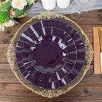 Efavormart 11" Dinner Plates – Set of 10 Plastic Purple Round Disposable Plates - Image 2