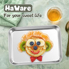 HaWare Stainless Steel Kids Plates, 6-Piece Toddler Plates | 7.3" x 5.3" x 0.8" - Image 6