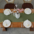 BALCONY & FALCON Table Runner Velvet Olive 14"x51" | Elegant, Fall Decor - Image 3