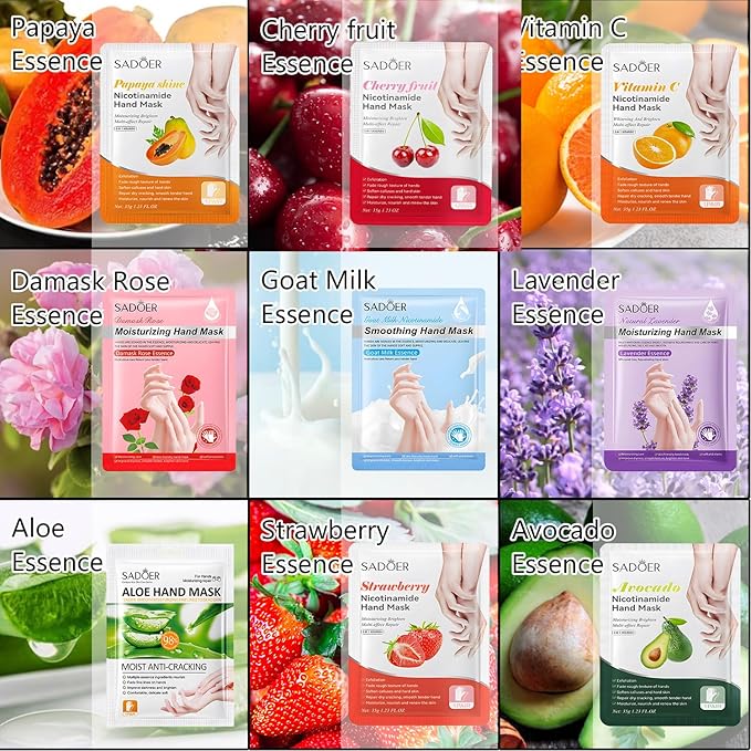 Hand Cream Moisturizing Mask, Hand Masks Moisturizing Glove for Dry Hands, Hydrating and Regenerates Dead Skin, Hand Care Moisture Gloves for Dry Hands, Safe for All Skin Types (count, 9 pack)