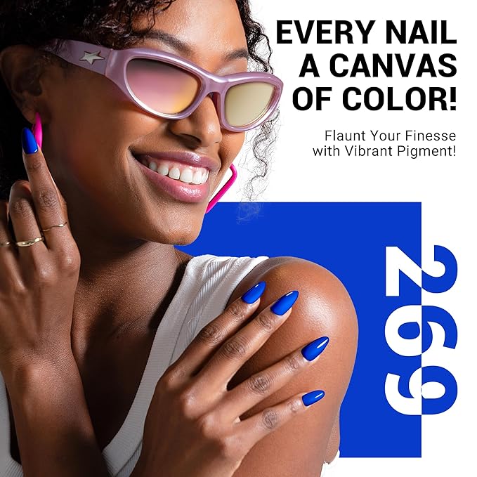 MelodySusie Thick Royal Blue Gel Nail Polish,0.5fl oz Soak Off UV LED Bright Navy Blue Gel Polish Gift for Women Nail Art Manicure Salon DIY Nail Design Decoration at Home-269