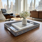 Boho Decorative Tray, Modern Blue Serving Tray - Image 4