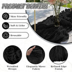 2 Pack Cheesecloth Table Runner, 120 Inch Black Table Runner - Image 4