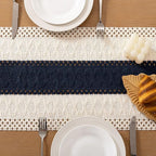 Boho Table Runner Summer Farmhouse Rustic Dining Dresser Scarf Home Decor | - Image 3
